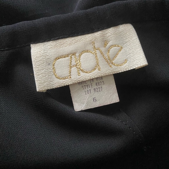 Cache Dragonfly Black Sheer Long Skirt with Side Slits Vintage - Picture 5 of 5